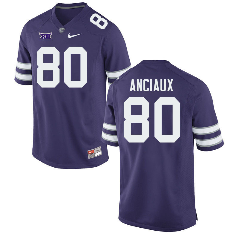 Will Anciaux Kansas State Jersey,Kansas State Wildcats #80 Will Anciaux Football Jersey-Purple